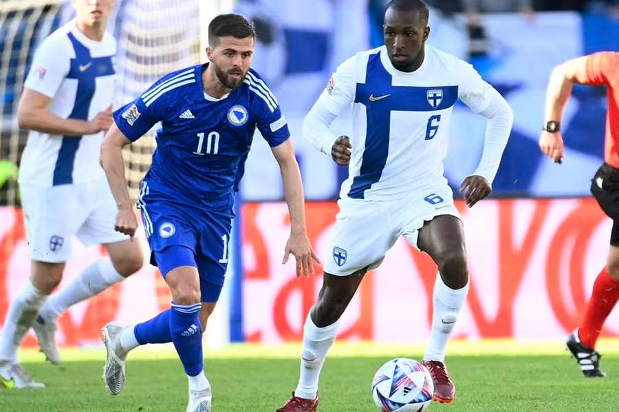 Miralem Pjanic, left, was "speechless" after his nation's decision to play Russia in a friendly
