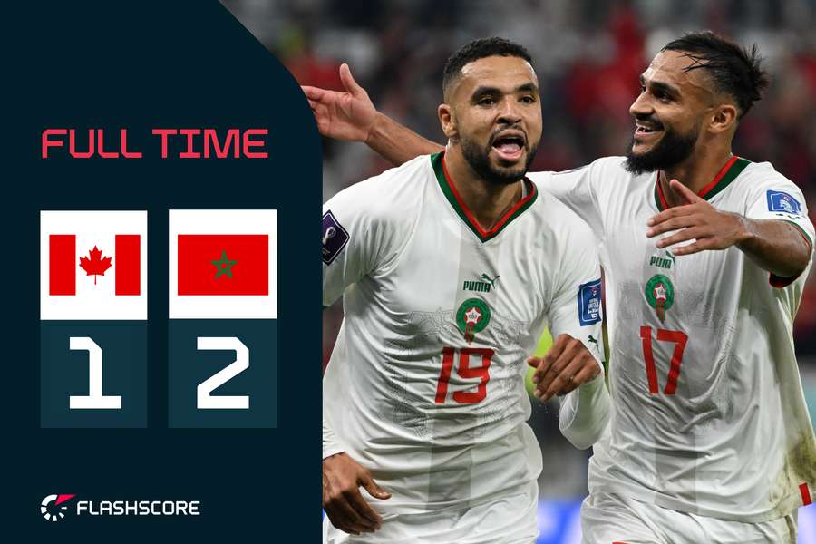 Morocco held off Canada to reach the World Cup knockout stages