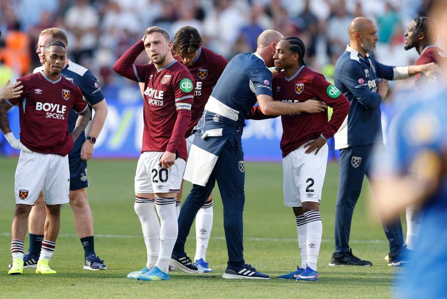 West Ham's players reacts after the final whistle West Ham's players reacts after the final whistle