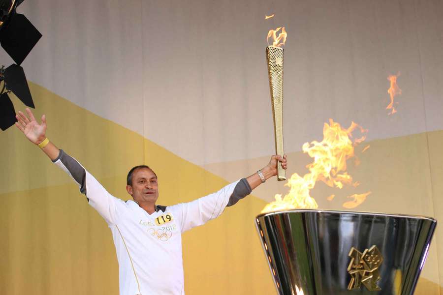 Imran Sherwani at the Olympic Torch Relay in 2012 Imran Sherwani at the Olympic Torch Relay in 2012