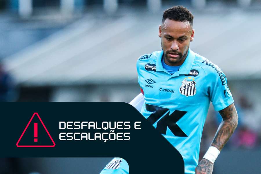 Neymar está suspenso e desfalca Santos contra Fortaleza