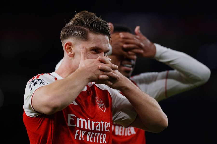 Arsenal's Viktor Gyokeres celebrates scoring against Atletico Madrid Arsenal's Viktor Gyokeres celebrates scoring against Atletico Madrid