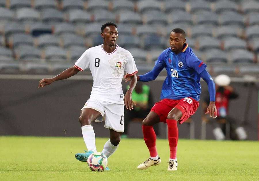 Duke Abuya started as a striker against Zimbabwe