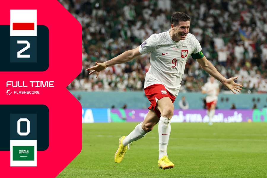 Captain Robert Lewandowski scored Poland's second goal