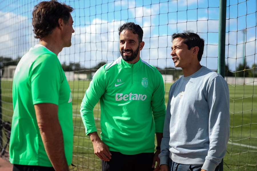 Matías Fernández com Rúben Amorim