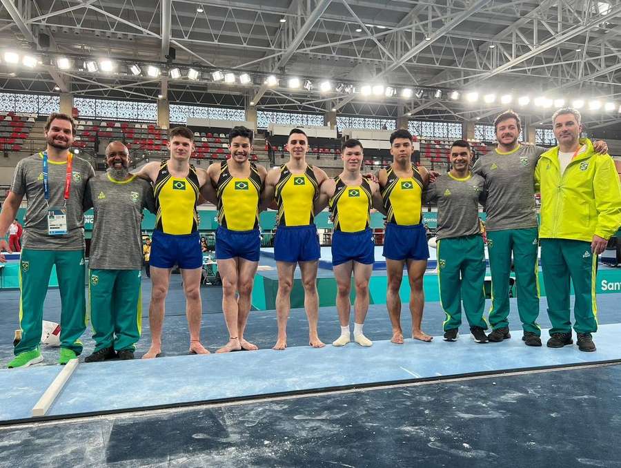 Os representantes da ginástica masculina no Pan