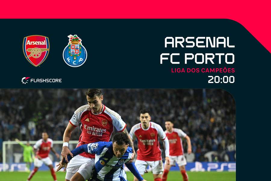 Liga dos Campeões: FC Porto tenta segurar no Emirates vantagem tangencial conseguida no Dragão