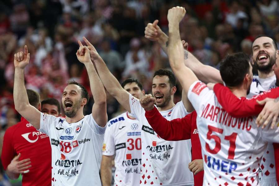 Los croatas celebran el pase a cuartos