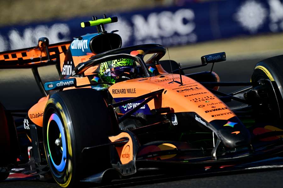 McLaren's Lando Norris during practice