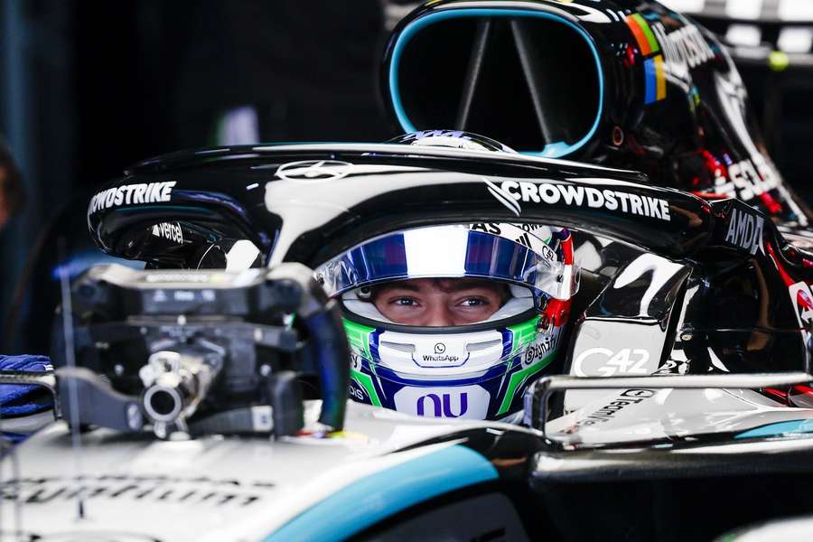 Kimi Antonelli in the garage Kimi Antonelli in the garage