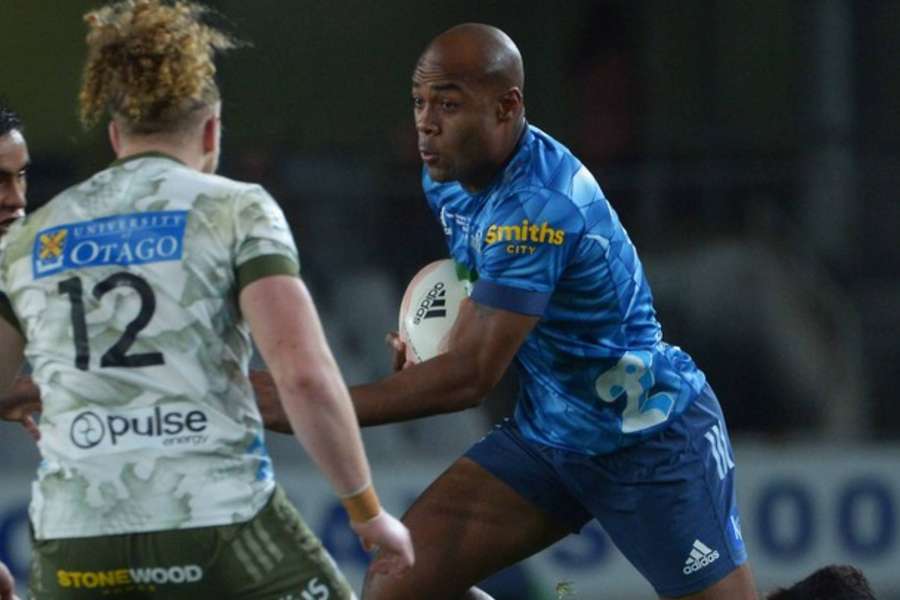 Blues' Mark Telea in action during the Super Rugby Tran-Tasman final against the Highlanders last year.