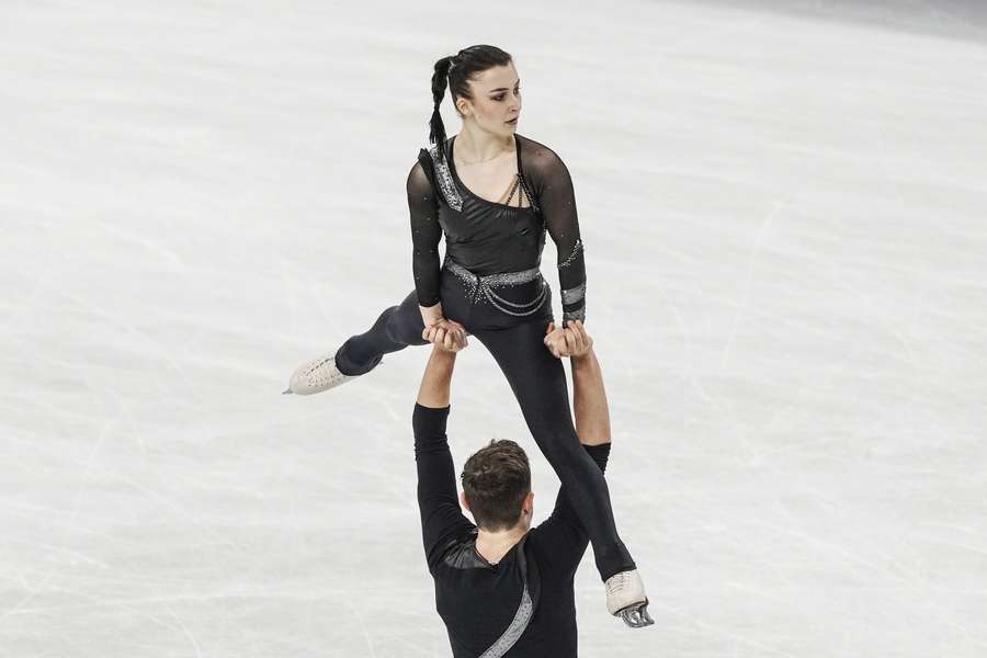 Daria Danilova en Michel Tsiba in actie op de WK in Japan