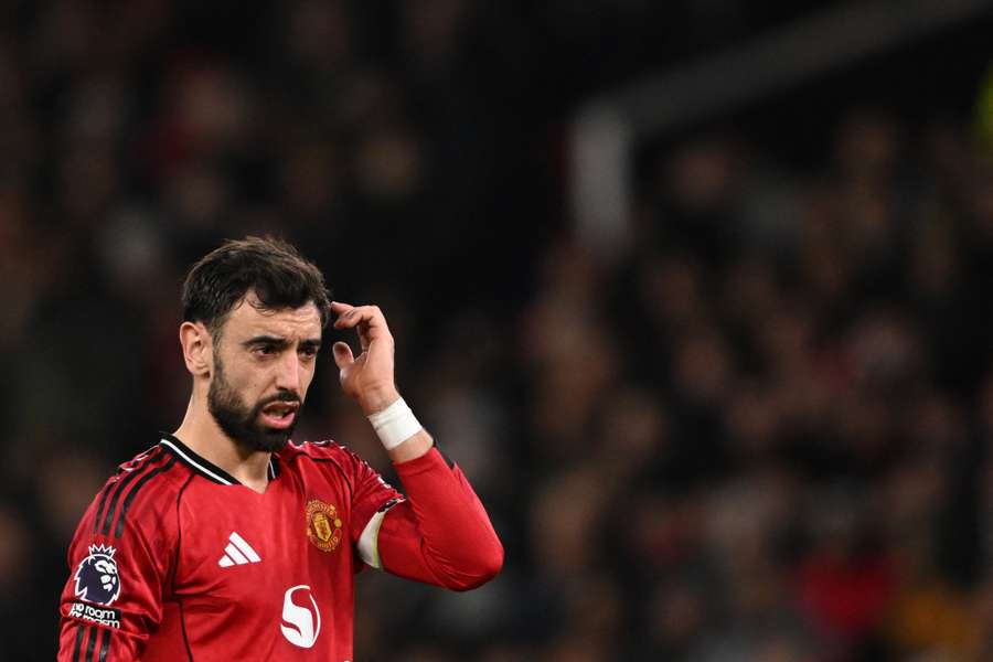 Bruno Fernandes avec United lundi soir.