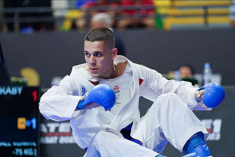 Tiago Duarte conquistou medalha de bronze em kumite -75 kg