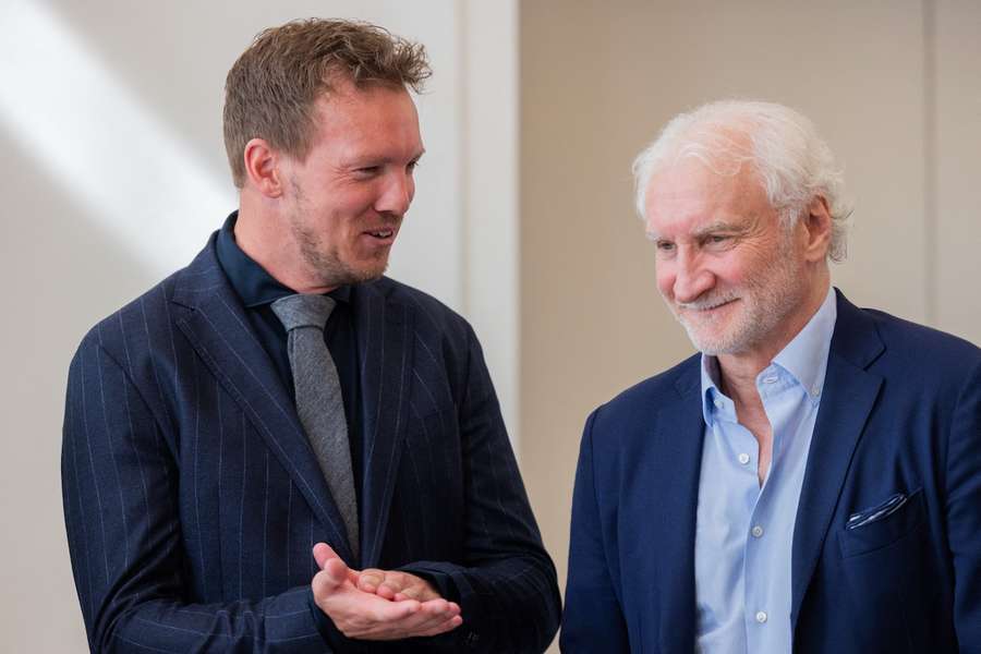 Julian Nagelsmann und Rudi Völler werden auch nach der EM im DFB-Team zusammenarbeiten.