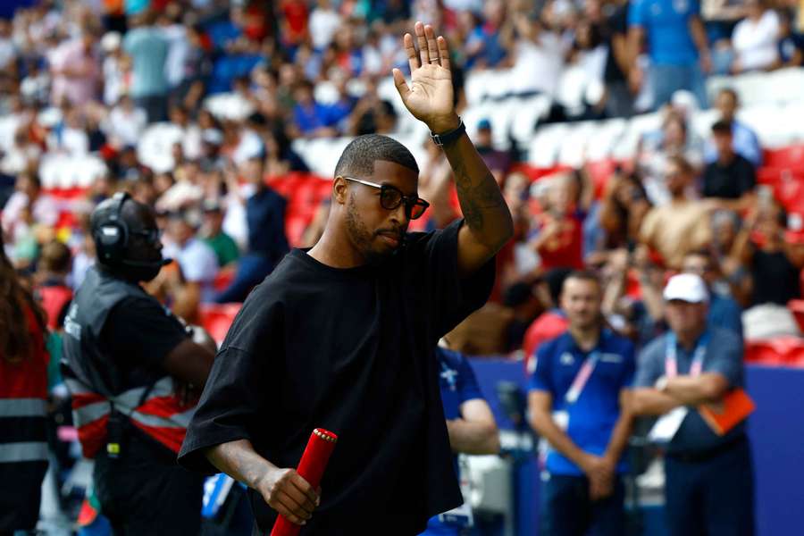 France footballer Presnel Kimpembe pictured during the Paris Olympics in 2024