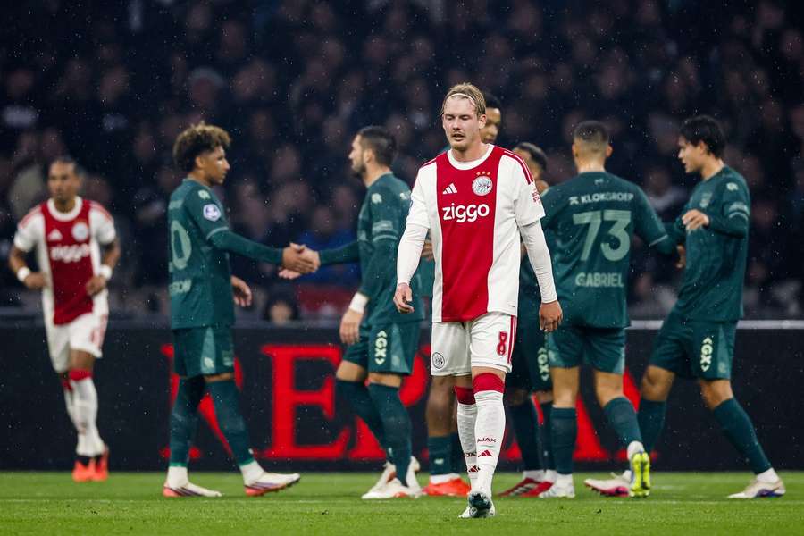 Ajax's Julian Brandt sulks after NEC score the equaliser Ajax's Julian Brandt sulks after NEC score the equaliser