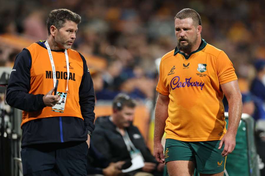 James Slipper leaving the field after appearing for the Wallabies in July.