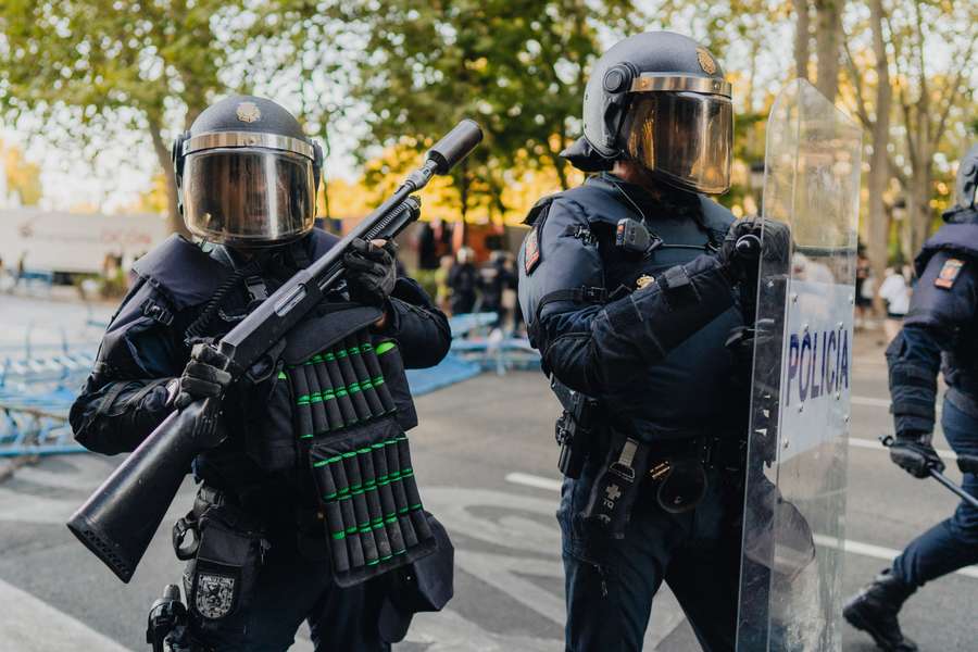 La police espagnole sur la Vuelta.
