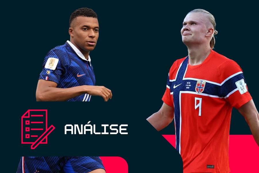 Kylian Mbappe e Erling Haaland preparam-se para o duelo