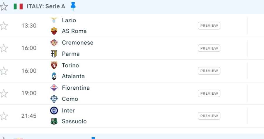 Meciuri Serie A Meciuri Serie A