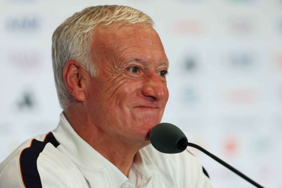 France coach Didier Deschamps during the press conference