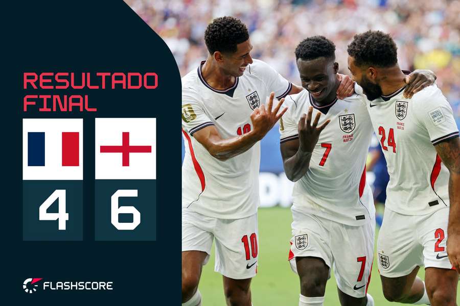 Saka fez um hat trick pela Inglaterra Saka fez um hat trick pela Inglaterra