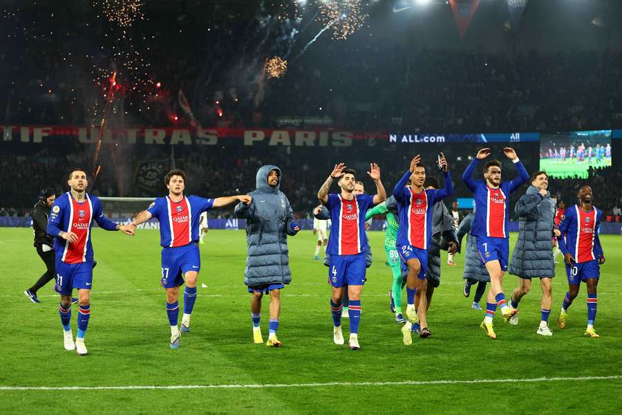 O Paris Saint-Germain após o seu jogo frente ao Brest