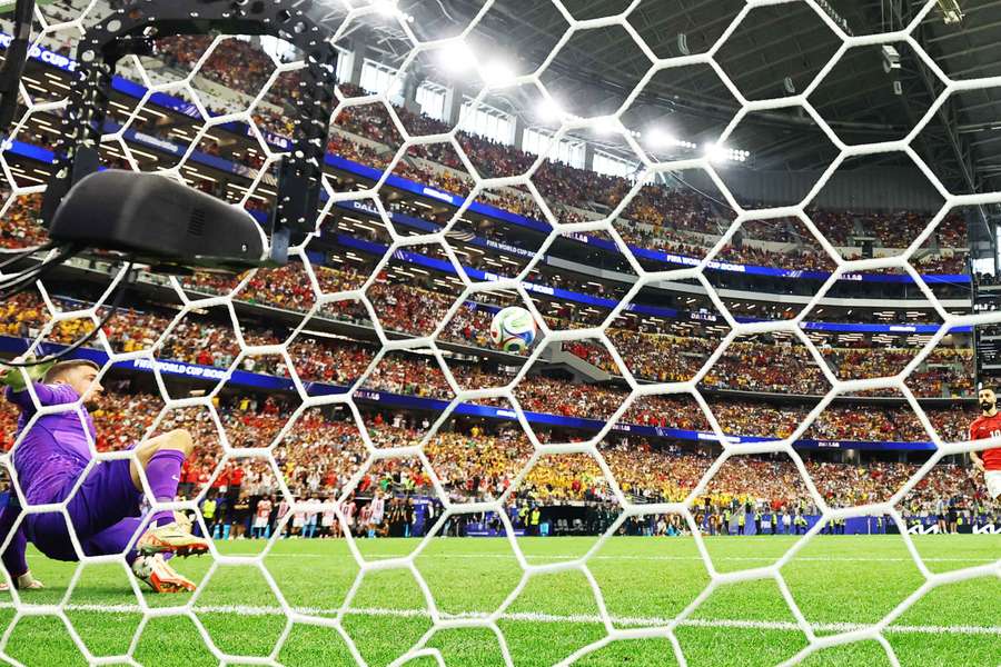 Il gol di Salah dal dischetto Il gol di Salah dal dischetto