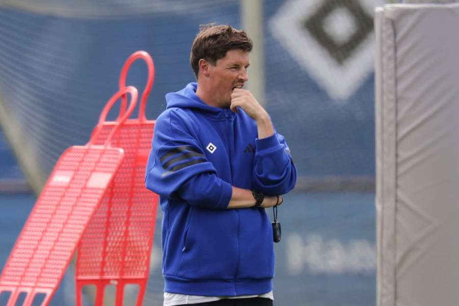 Merlin Polzin beim Training am Dienstag.
