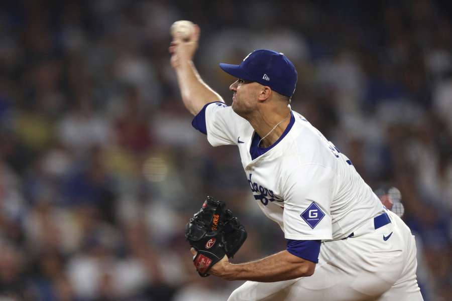 Jack Flaherty in action for the Dodgers