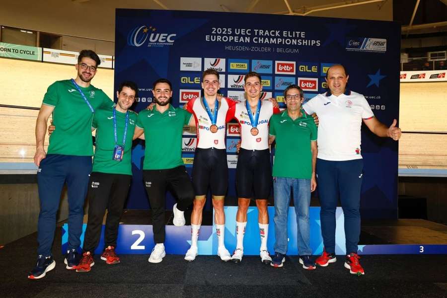 A comitiva portuguesa nos Europeus de ciclismo de pista