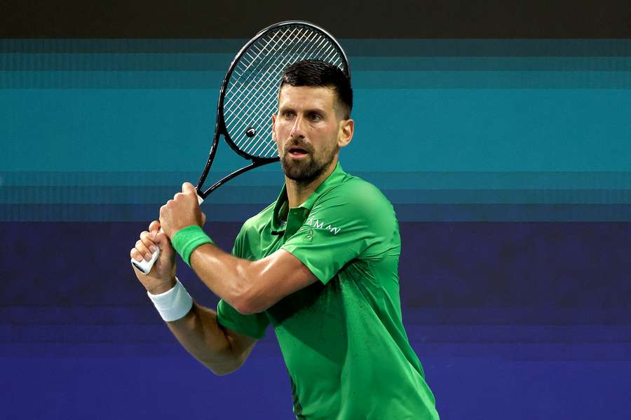 Djokovic actúa en Miami.