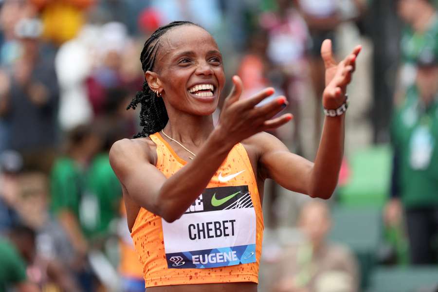Chebet broke the world record by nearly seven seconds