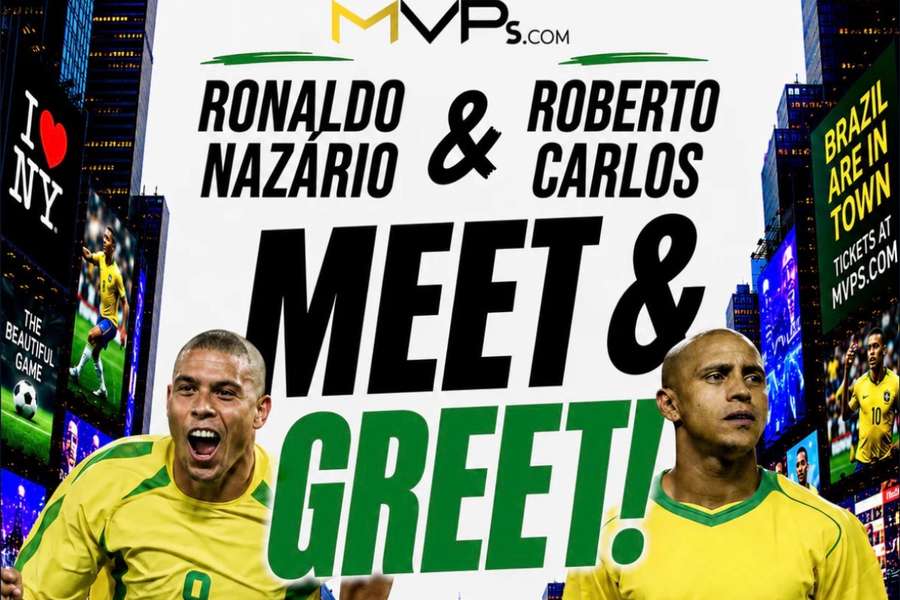 Ronaldo e Roberto Carlos estarão em evento privado antes da final da Copa em Nova York Ronaldo e Roberto Carlos estarão em evento privado antes da final da Copa em Nova York