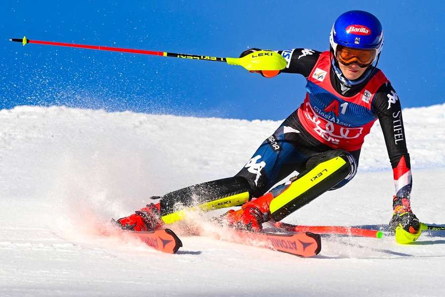 Mikaela Shiffrin ce vendredi durant le slalom.