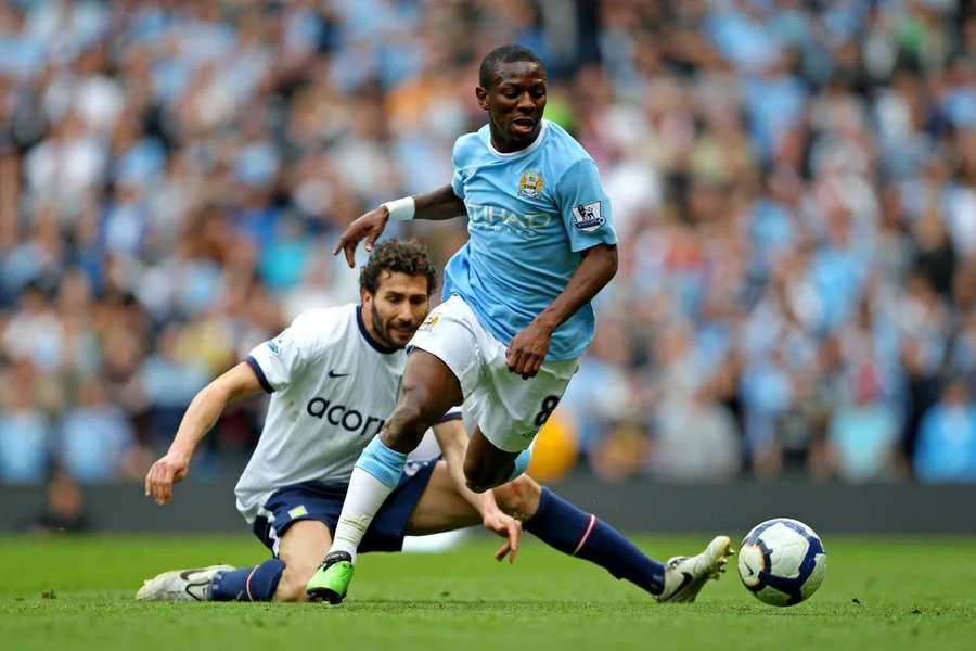 Shaun Wright-Phillips em ação pelo Manchester City