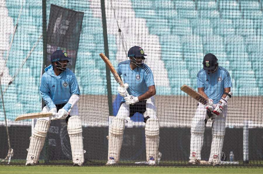 India's batsmen during training ahead of the final