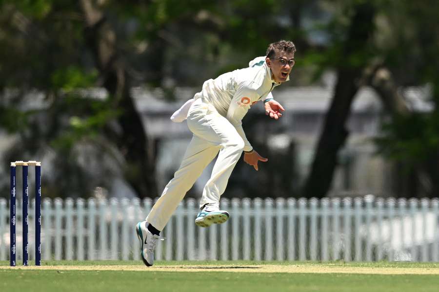 Todd Murphy in action for Australia A earlier this month against England Lions in Brisbane.