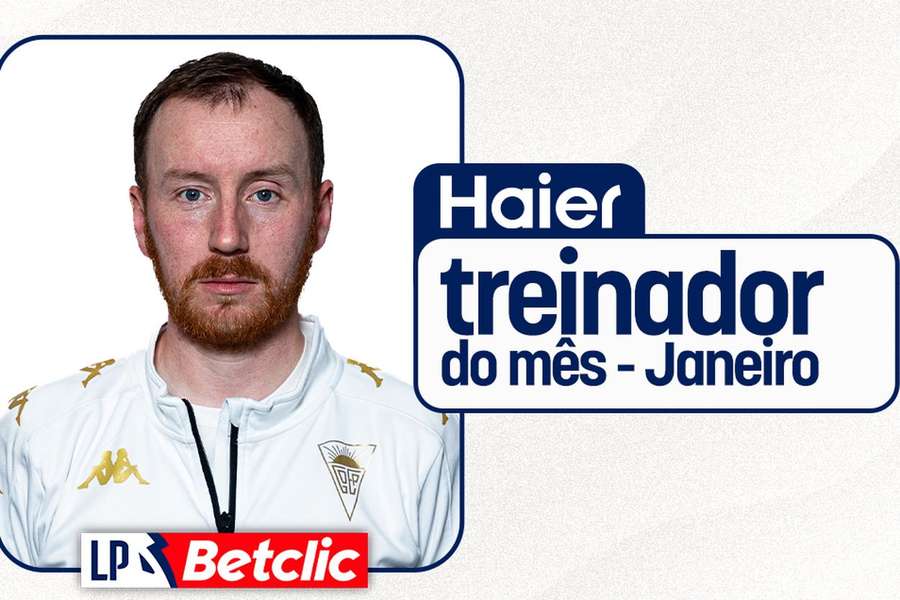 Ian Cathro, técnico do Estoril Praia, foi o melhor treinador do mês de janeiro