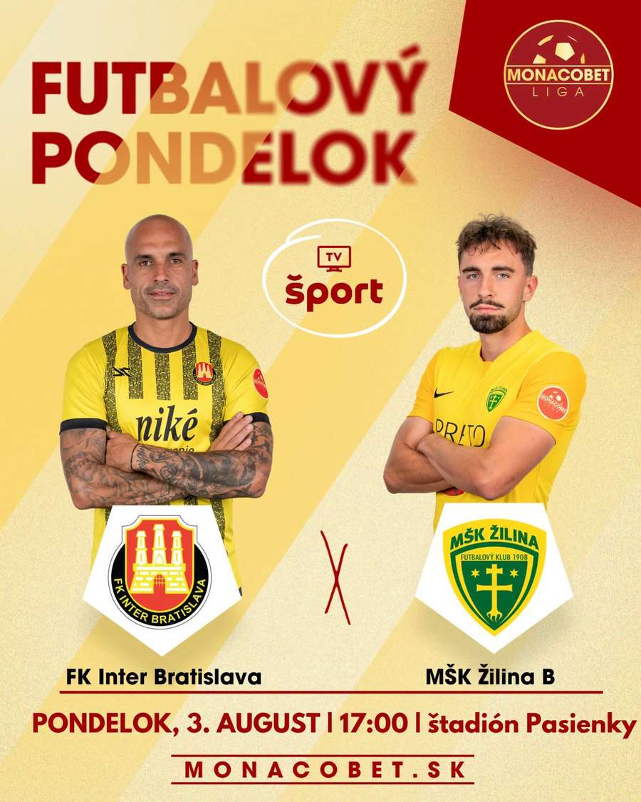 Pred televíznymi obrazovkami sa v pondelok predstaví Inter s rezervou Žiliny.