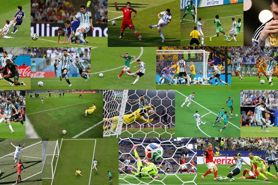 Los 18 goles de Messi en Copas del Mundo
