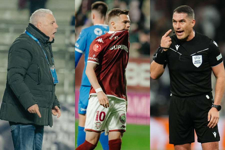 Claudiu Petrila a fost eliminat de Istvan Kovacs la finalul partidei Rapid - Univ Craiova 1-2