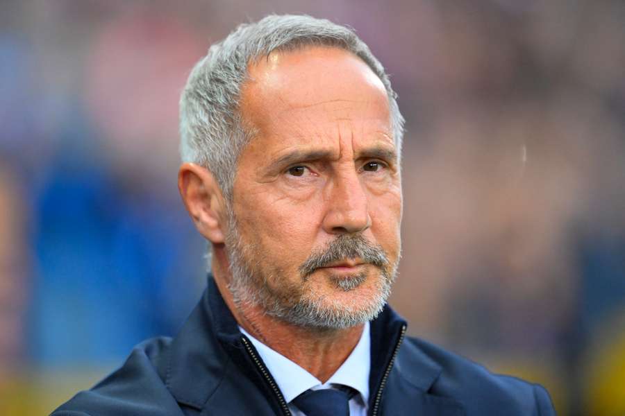 Hütter lors du match à Bruges.