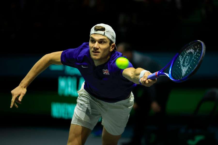  Jack Draper GBR in action during the Davis Cup match Great Britain vs Australia 