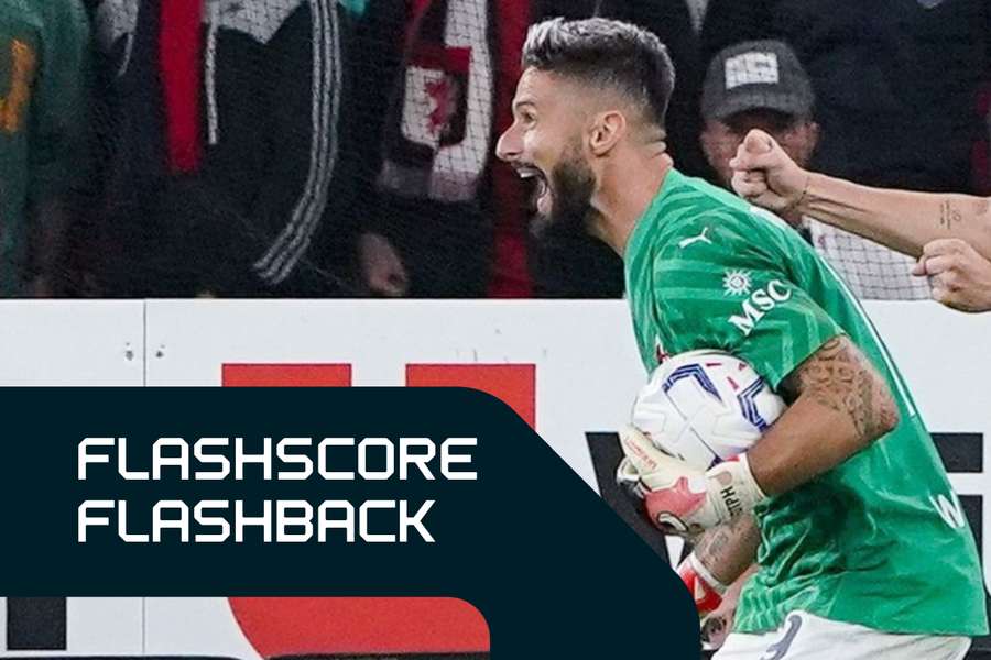 Giroud redde de drie punten voor Milan Giroud redde de drie punten voor Milan