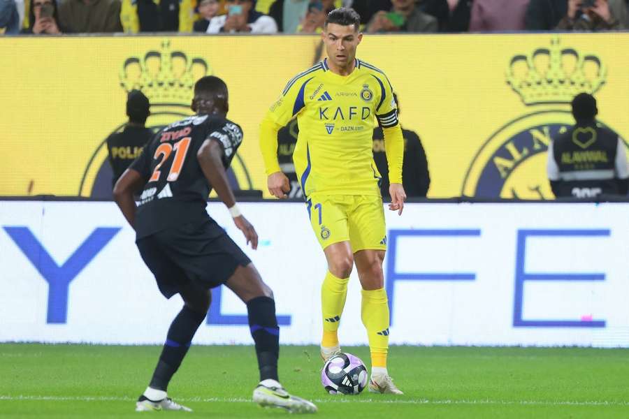 Cristiano Ronaldo, en el partido del Al-Nassr.