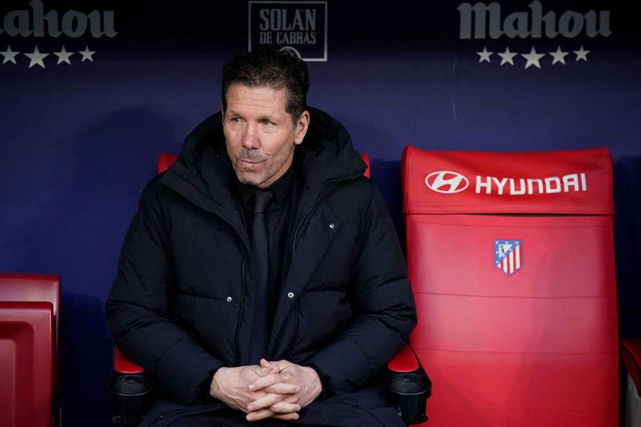 Diego Simeone sur le banc de l'Atlético au Metropolitano ce week-end.