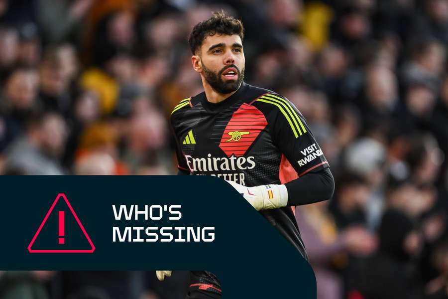 Arsenal keeper David Raya could miss the clash with City