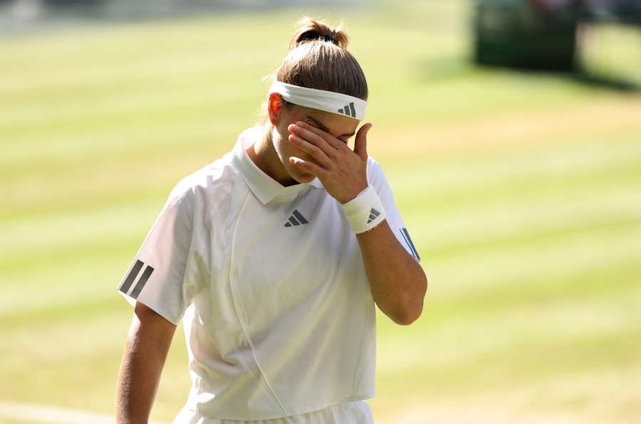 Karolina Muchova à Wimbledon. Karolina Muchova à Wimbledon.